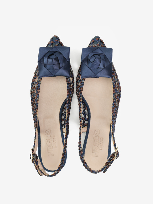 BALERINY HEGO'S Milano 2067 INTRECCIO MULTI BLU