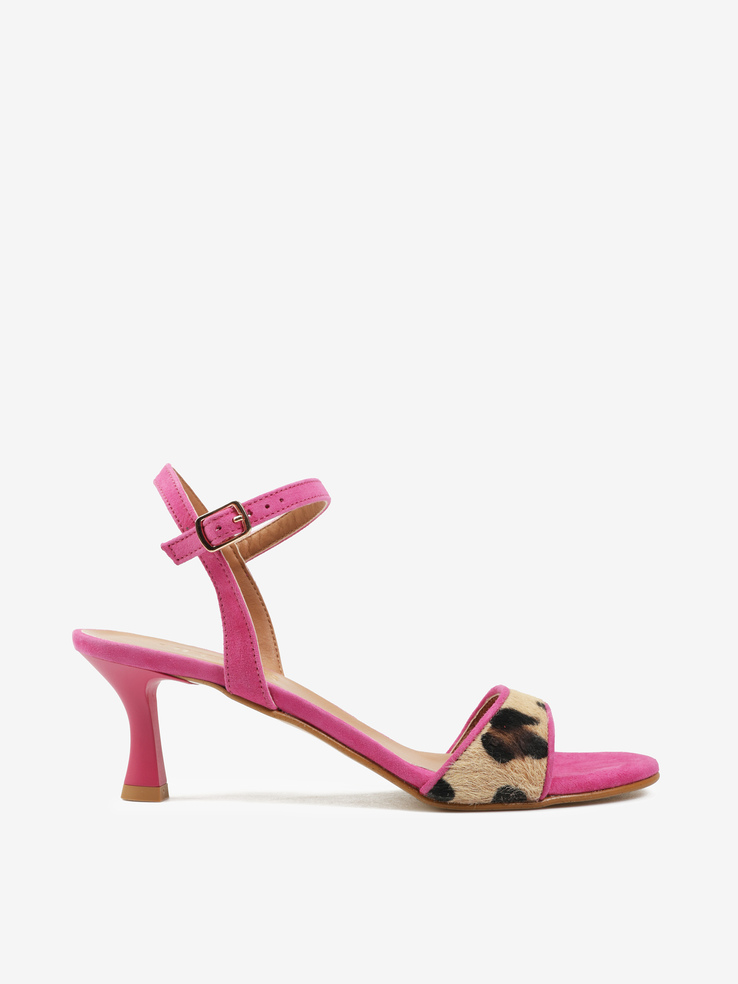 SANDAŁY HEGO'S Milano E102 CAMOSCIO FUCSIA/MACULATO