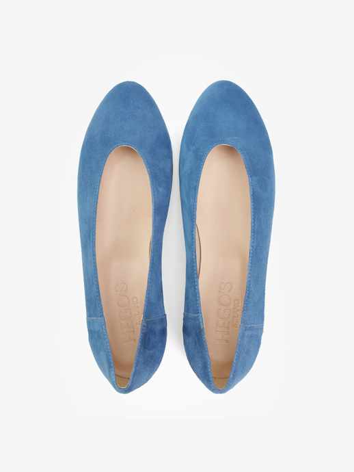 BALERINY HEGO'S Milano 1868 CAMOSCIO BLU ELETTRICO
