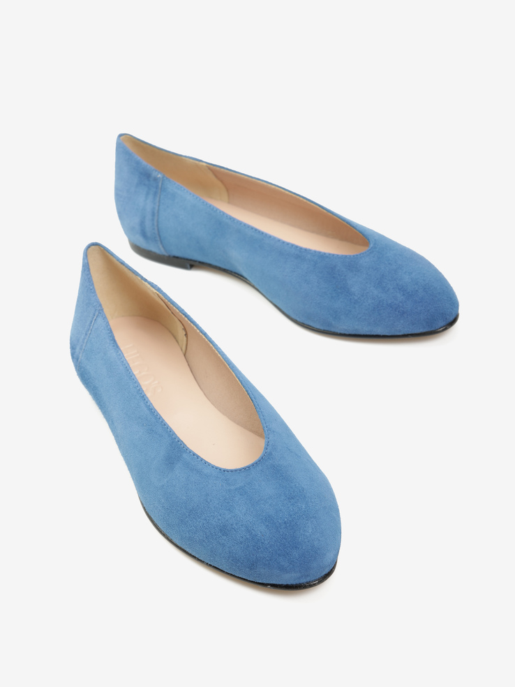 BALERINY HEGO'S Milano 1868 CAMOSCIO BLU ELETTRICO