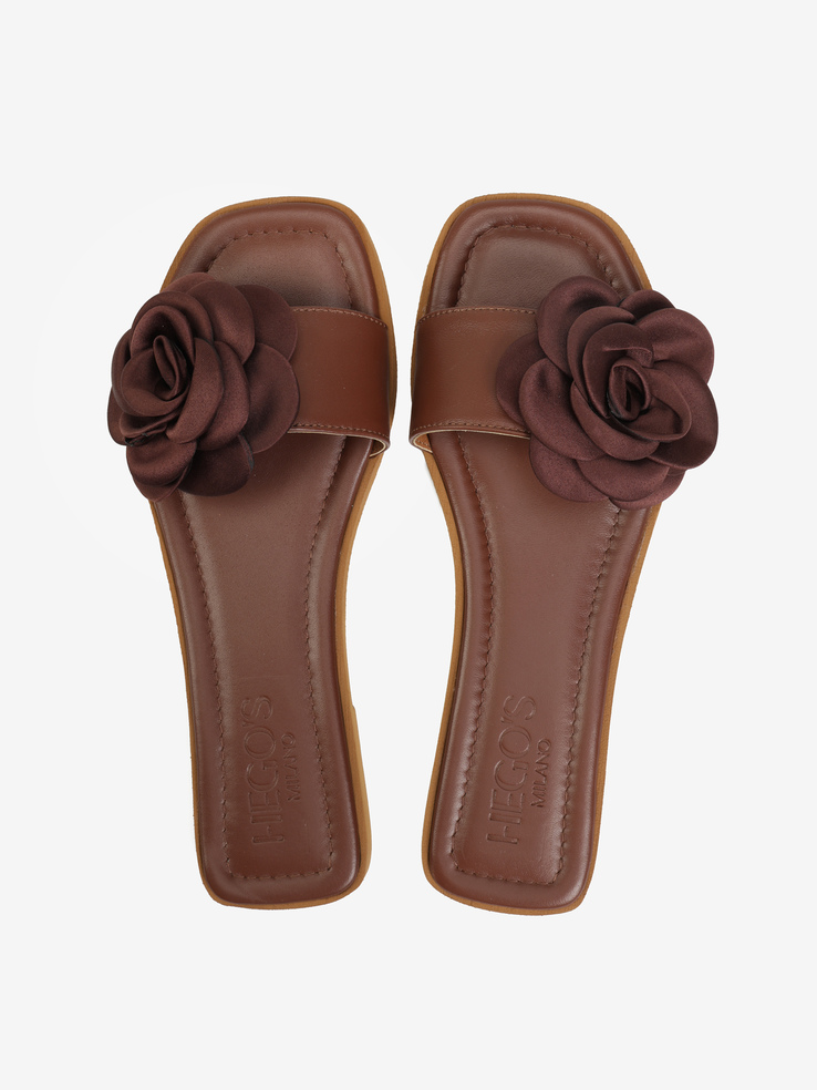 KLAPKI HEGO'S Milano T10 CR33F NAPPA CIOCCOLATO