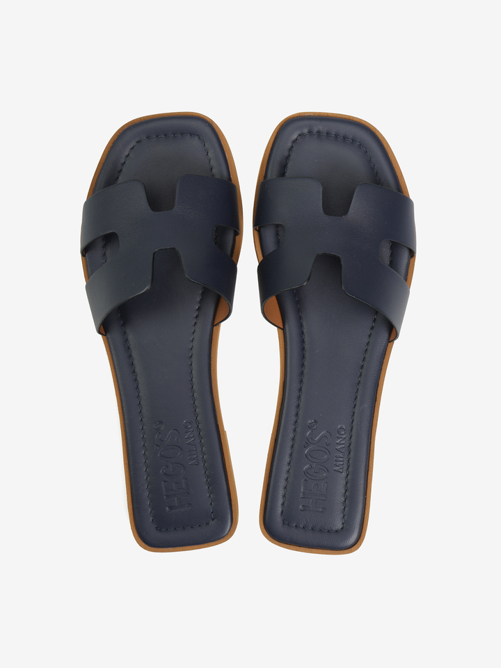 GRANATOWE KLAPKI HEGO'S Milano