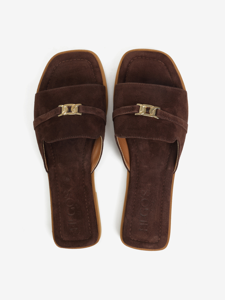 BRĄZOWE KLAPKI HEGO'S Milano
