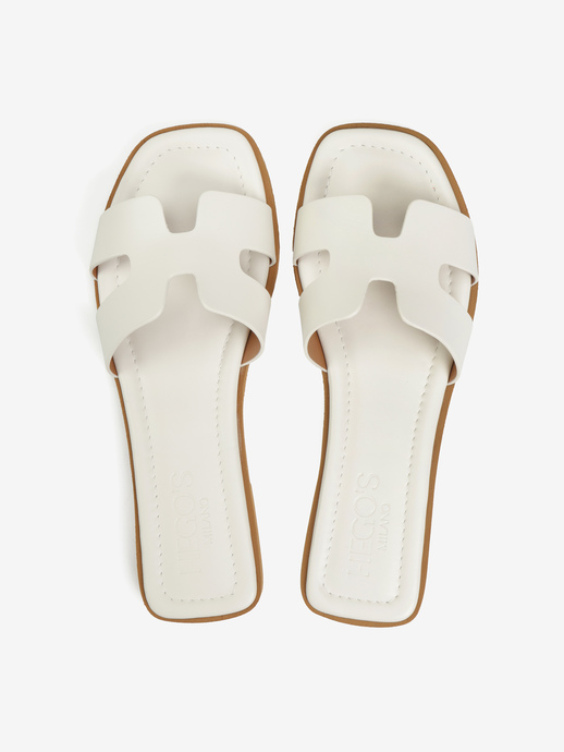 KLAPKI HEGO'S Milano NEW H NAPPA MILK