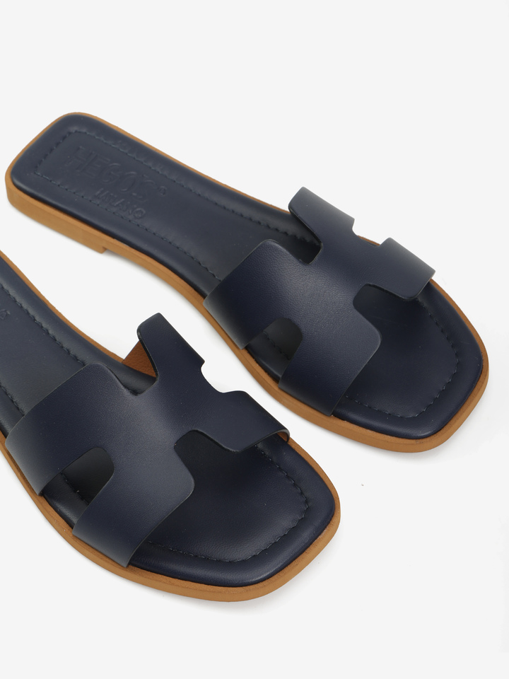 GRANATOWE KLAPKI HEGO'S Milano