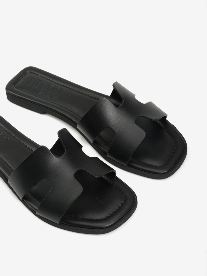 CZARNE KLAPKI HEGO'S Milano