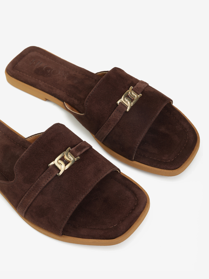 BRĄZOWE KLAPKI HEGO'S Milano