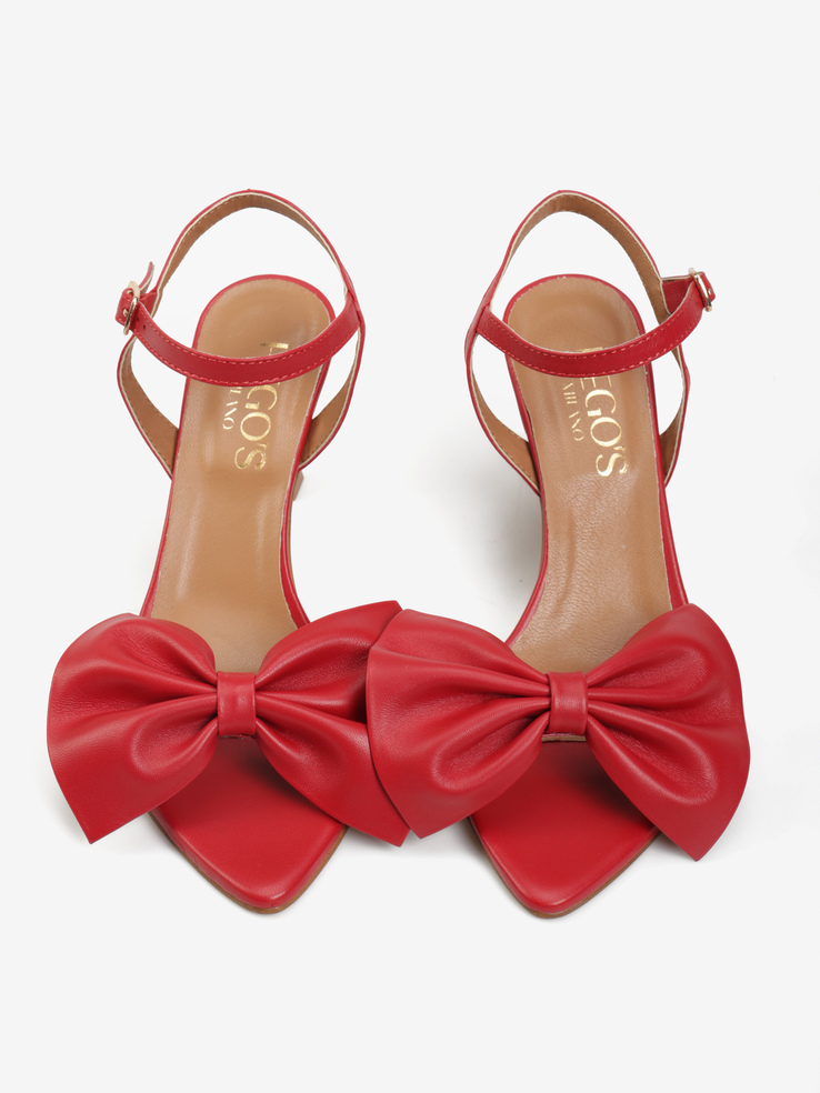 SANDAŁY HEGO'S Milano F106 NAPPA ROSSO