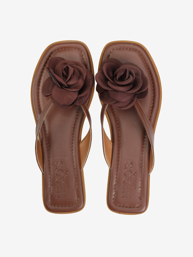 KLAPKI HEGO'S Milano T10 CR35F NAPPA CIOCCOLATO