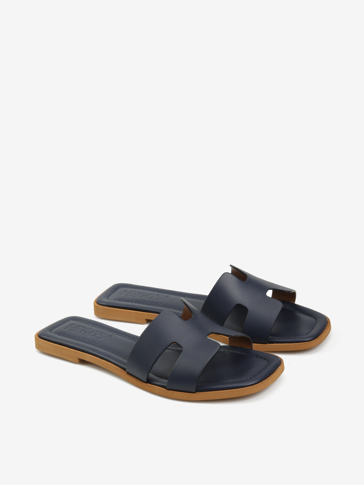 GRANATOWE KLAPKI HEGO'S Milano