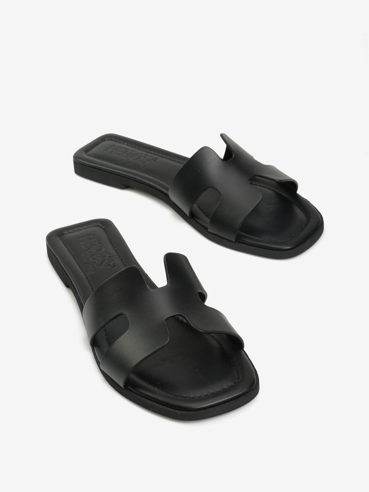 CZARNE KLAPKI HEGO'S Milano