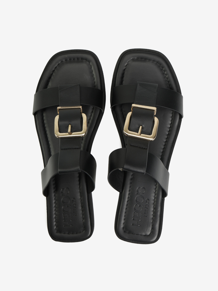 KLAPKI HEGO'S Milano T10 CR27 NAPPA NERO