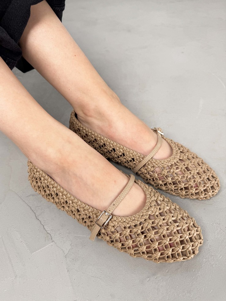 BALERINY HEGO'S Milano F25548-1 WEAVE NUDE