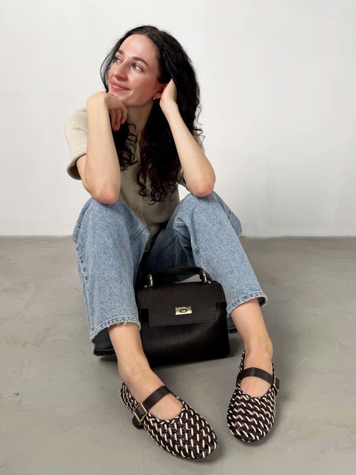 BRĄZOWE BALERINY  HEGO'S Milano