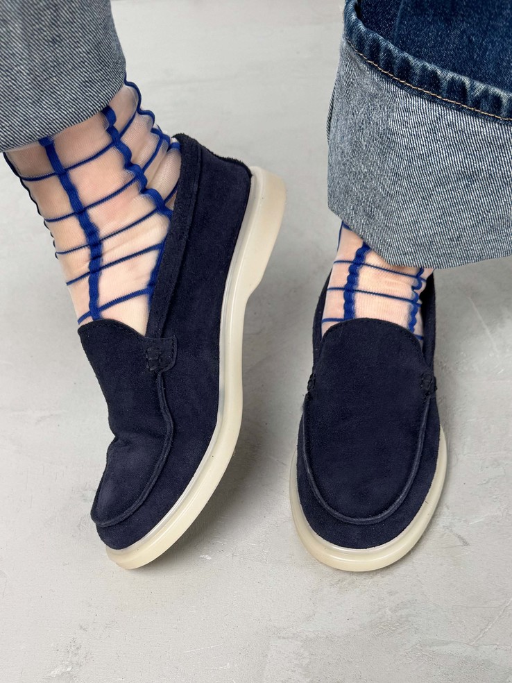 MOKASYNY HEGO'S Milano 19 SUEDE BLUE