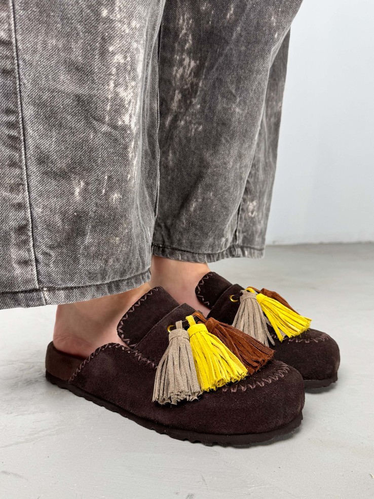 KLAPKI HEGO'S Milano IRIS-C12 SUEDE T.MORO