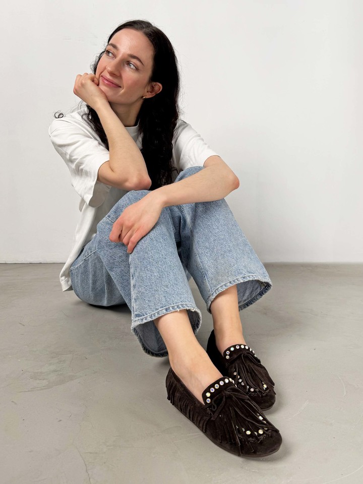 BRĄZOWE MOKASYNY  HEGO'S Milano