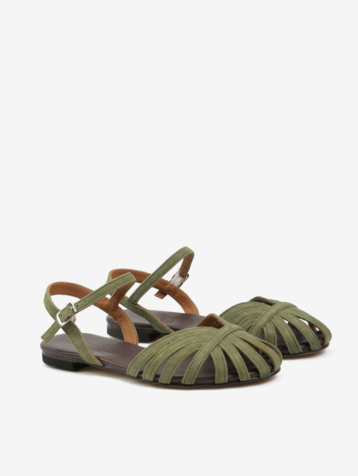 SANDAŁY HEGO'S Milano G-500 CAMOSCIO VERDE