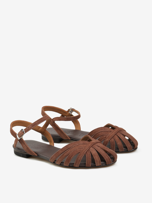 SANDAŁY HEGO'S Milano G-500 CAMOSCIO MARRONE