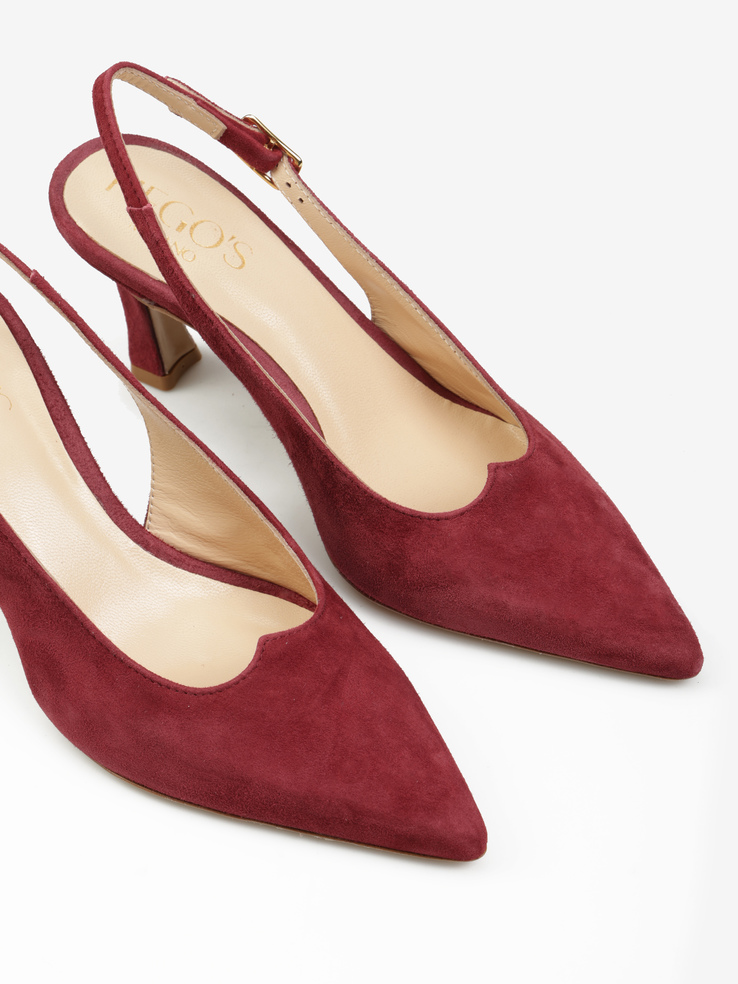 SZPILKI HEGO'S Milano L379SHANEL CAMOSCIO RUBINO