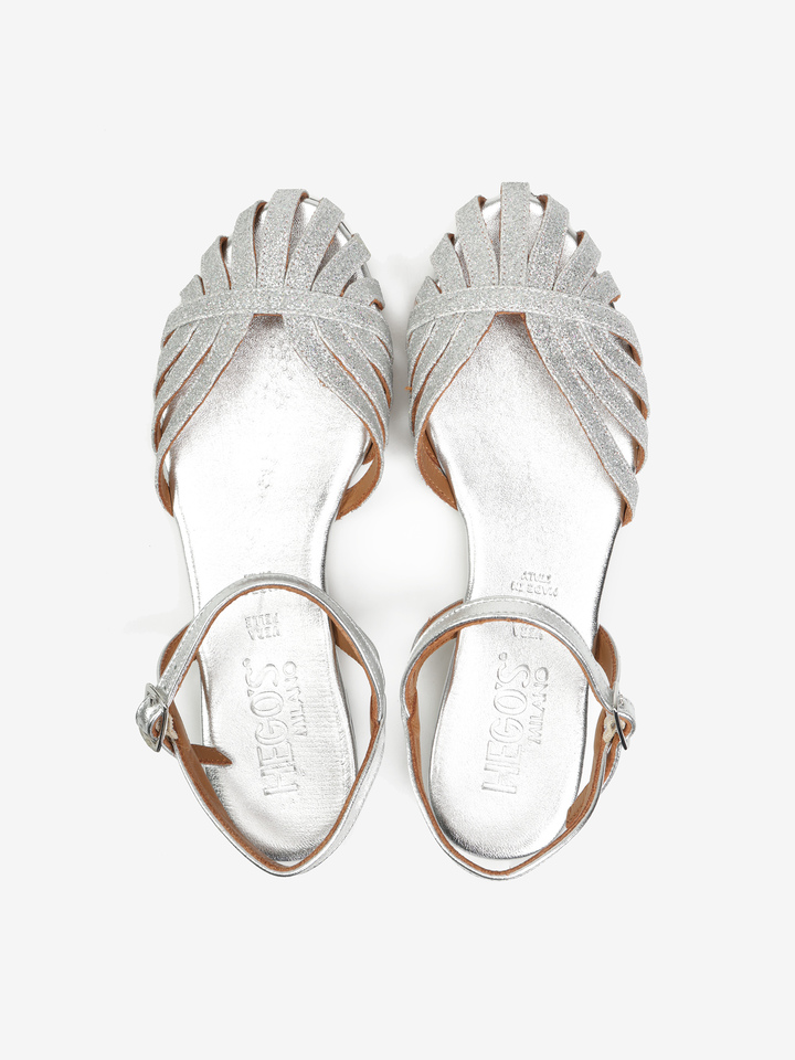 SREBRNE SANDAŁY HEGO'S Milano