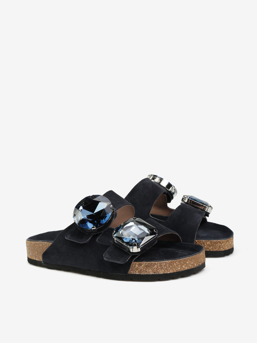 KLAPKI HEGO'S Milano FR-508 CROSTA BLU MARINE