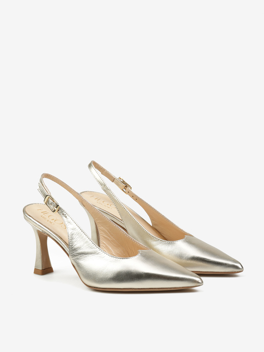 SZPILKI HEGO'S Milano L379SHANEL LAMINATO PLATINO