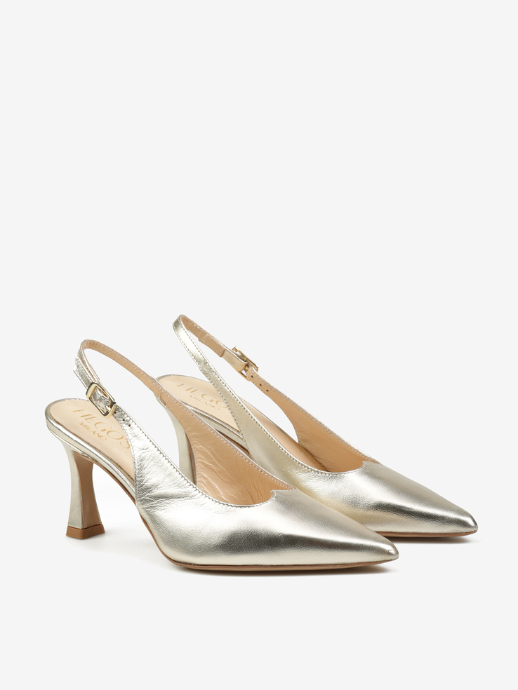 SZPILKI HEGO'S Milano L379SHANEL LAMINATO PLATINO