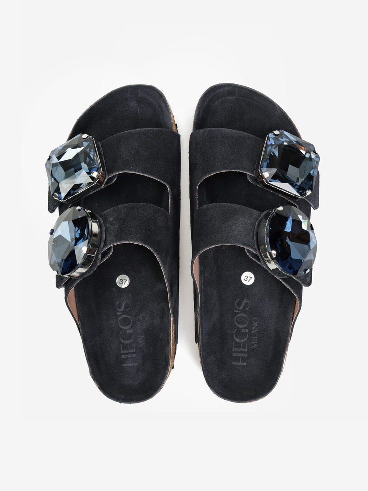 KLAPKI HEGO'S Milano FR-508 CROSTA BLU MARINE