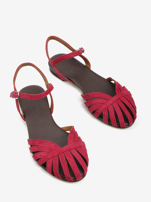 SANDAŁY HEGO'S Milano G-500 CAMOSCIO ROSSO PORPORA