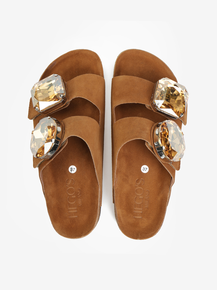 KLAPKI HEGO'S Milano FR-508 CROSTA CUOIO