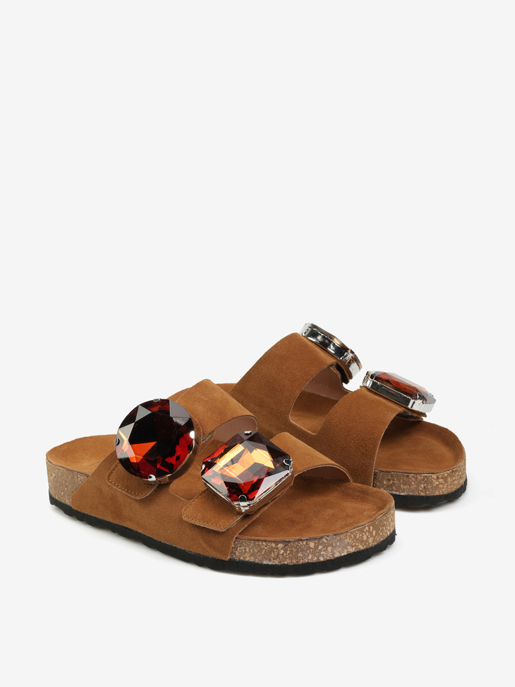 KLAPKI HEGO'S Milano FR-508 CROSTA CUOIO/T.MORO