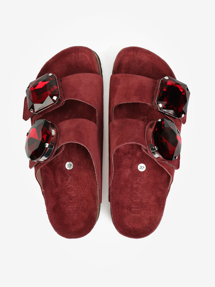 KLAPKI HEGO'S Milano FR-508 CROSTA BORDEAUX