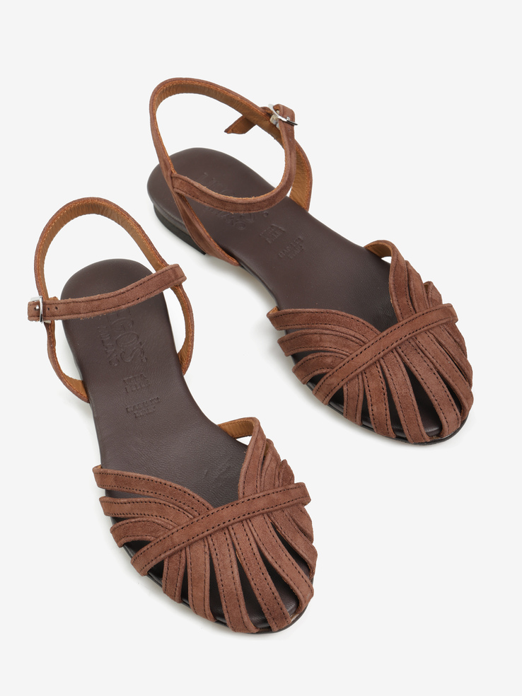 SANDAŁY HEGO'S Milano G-500 CAMOSCIO MARRONE