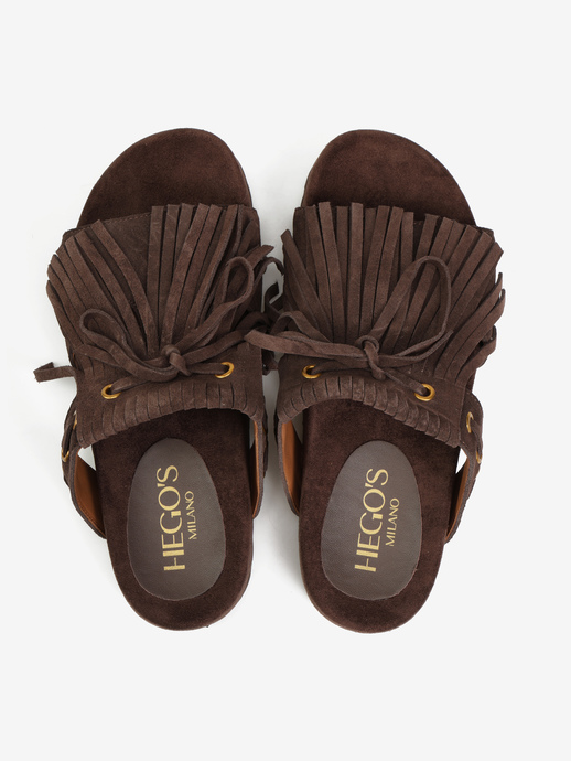 KLAPKI HEGO'S Milano IRIS-14 SUEDE T.MORO