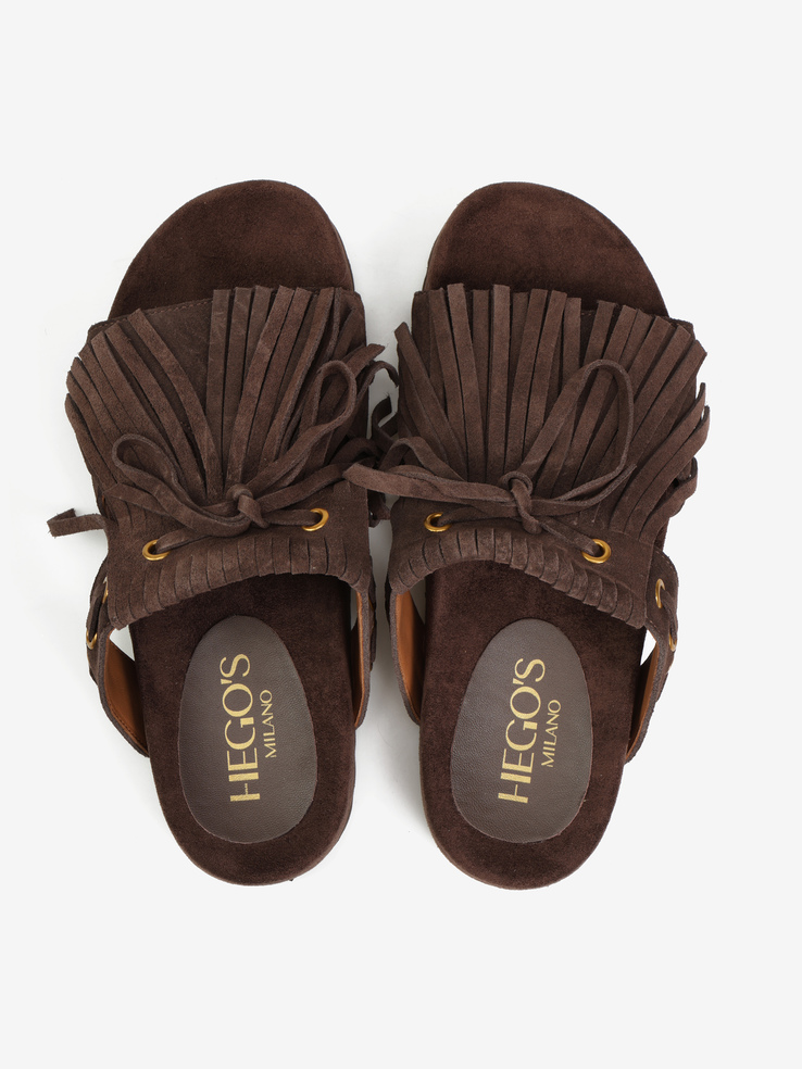 KLAPKI HEGO'S Milano IRIS-14 SUEDE T.MORO