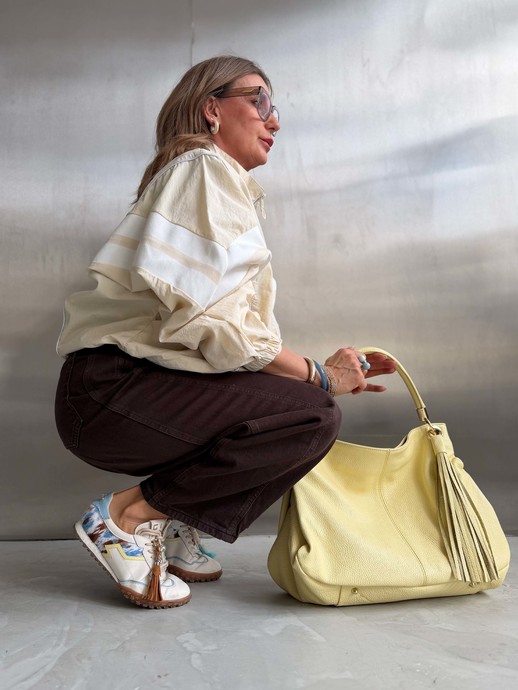 TOREBKA DAMSKA HEGO'S Milano 234 MARTELLATO GIALLO