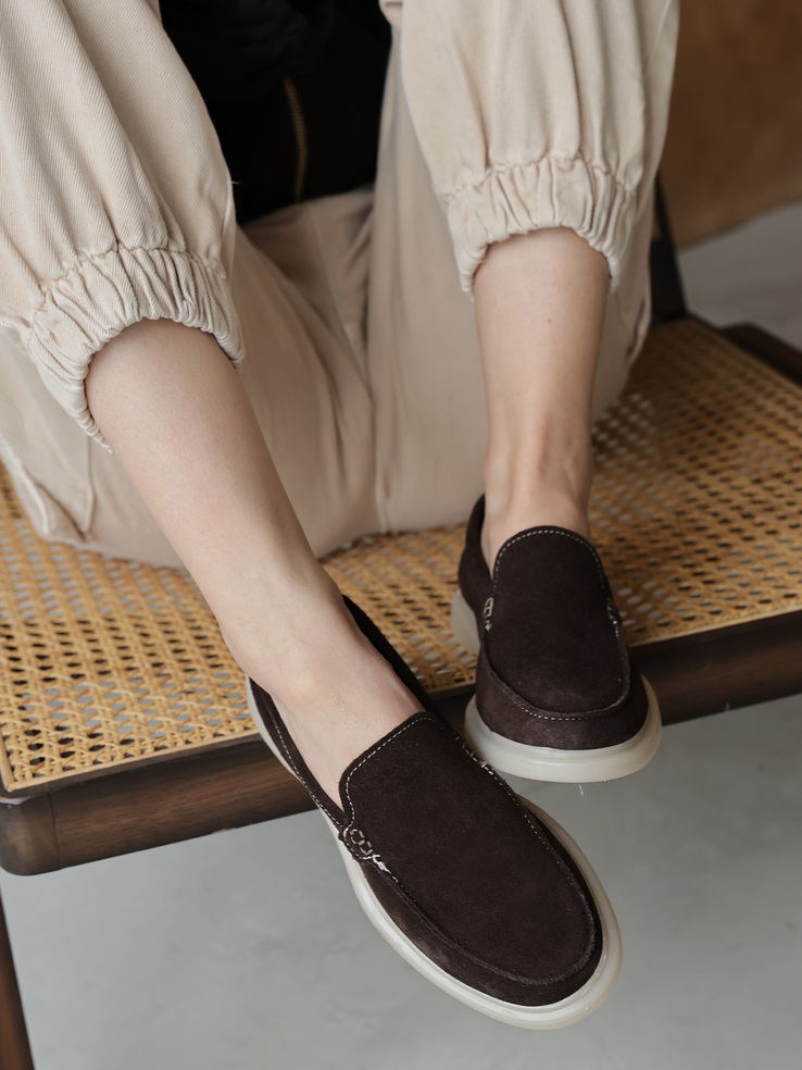 MOKASYNY HEGO'S Milano 19 SUEDE T.MORO