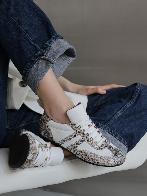 SNEAKERSY HEGO'S Milano GINNY3878 VIPERA ROCCIA/BIANCO