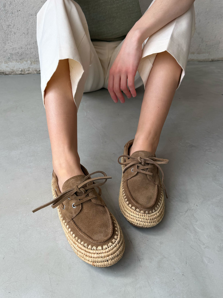 ESPADRYLE HEGO'S Milano F25604 SUEDE TAUPE