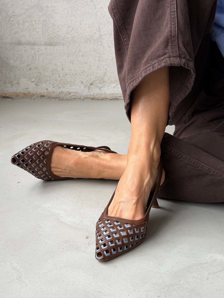 SZPILKI HEGO'S MILANO S1664 NAPPA CHOCO