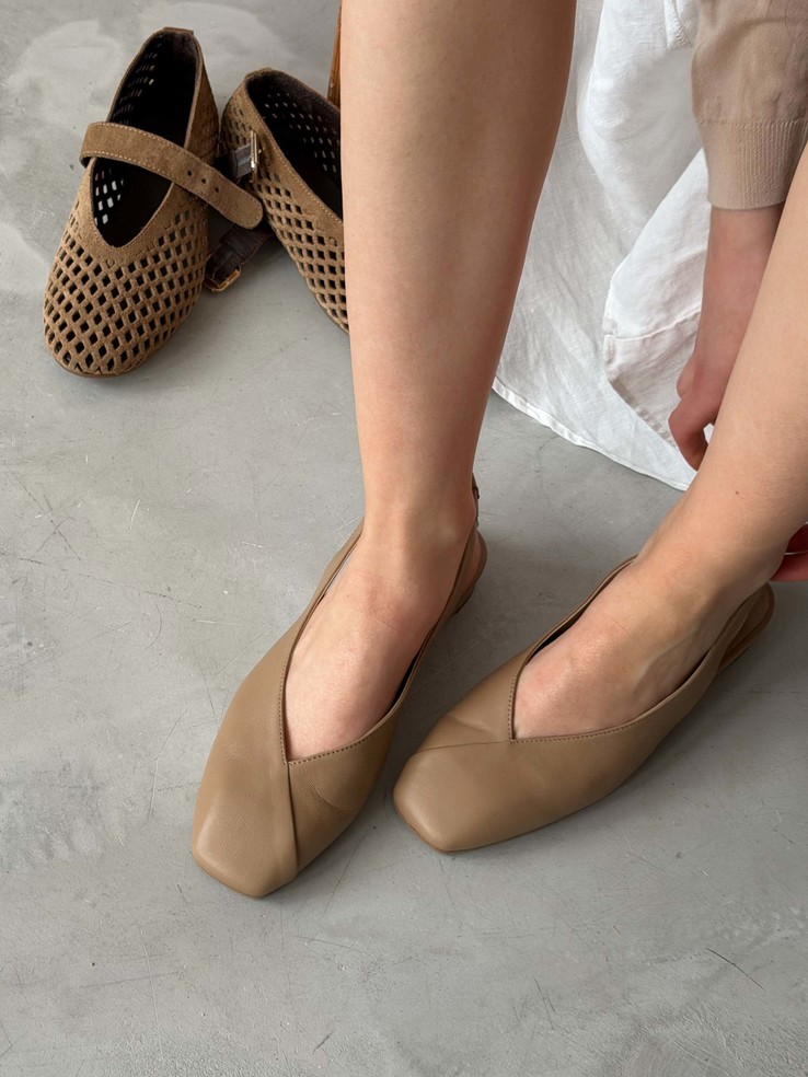 BALERINY HEGO'S MILANO S212 NAPPA CAMEL