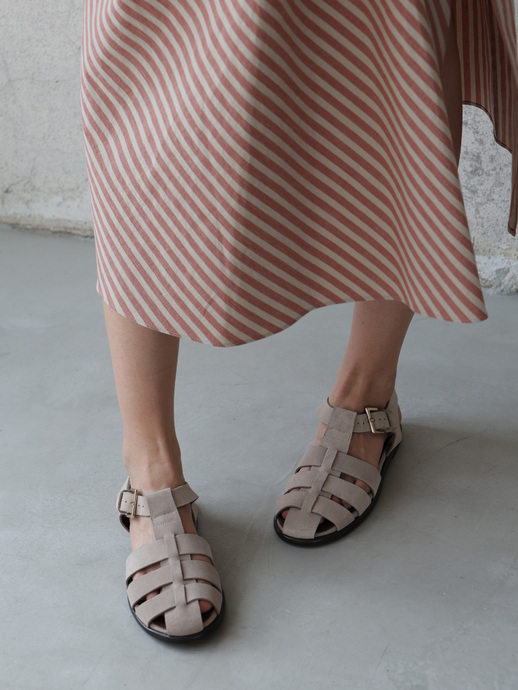 SANDAŁY HEGO'S MILANO RGN70 SUEDE BEIGE