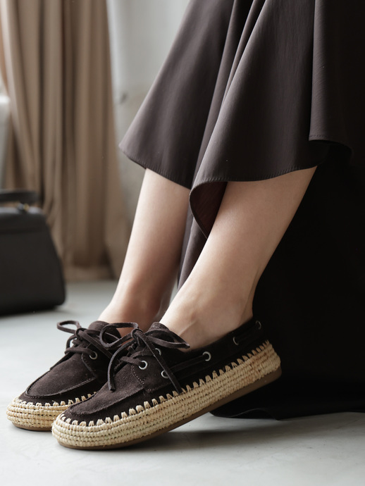 ESPADRYLE HEGO'S Milano F25604 SUEDE BROWN