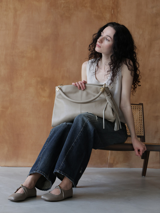 TOREBKA DAMSKA HEGO'S Milano 234 MARTELLATO CAPPUCCINO