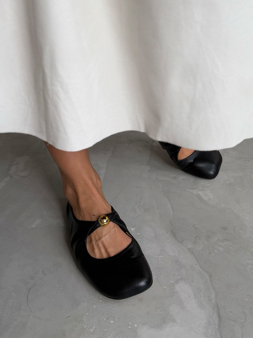 BALERINY HEGO'S Milano LW07 NAPPA NERO