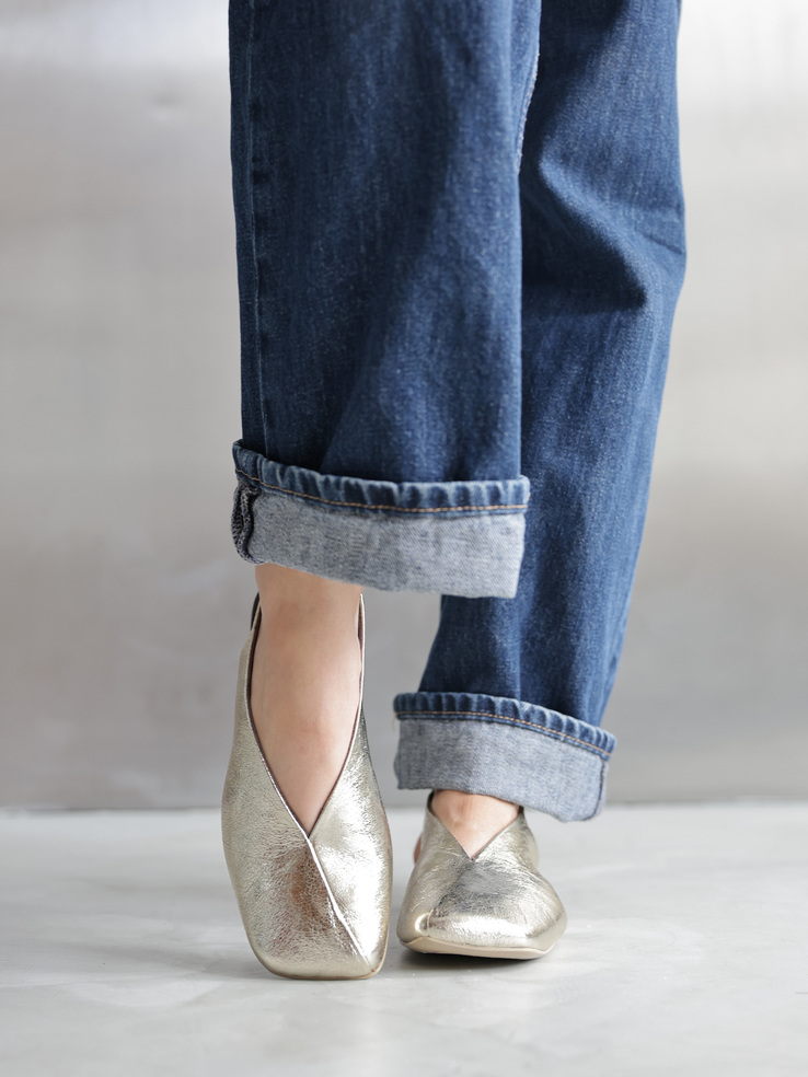 BALERINY HEGO'S Milano 347 1214 NAPPA 040-40 PLATINO