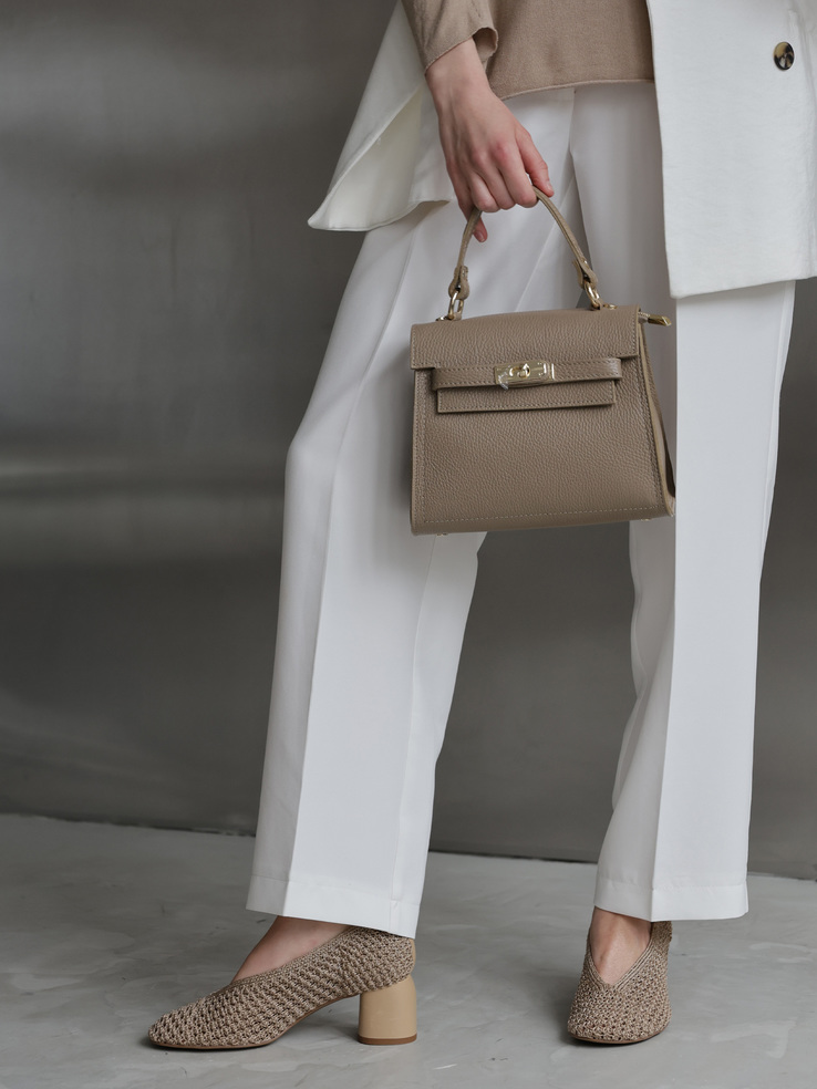 TOREBKA DAMSKA HEGO'S Milano 2167 MARTELLATO TAUPE