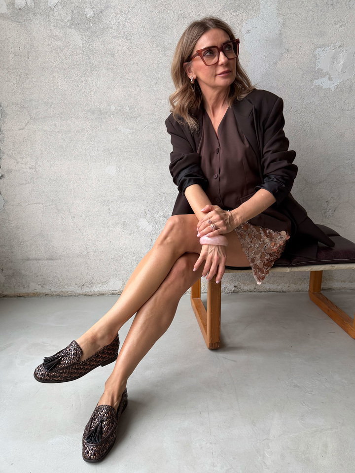 MOKASYNY Z PLECIONKI HEGO'S Milano