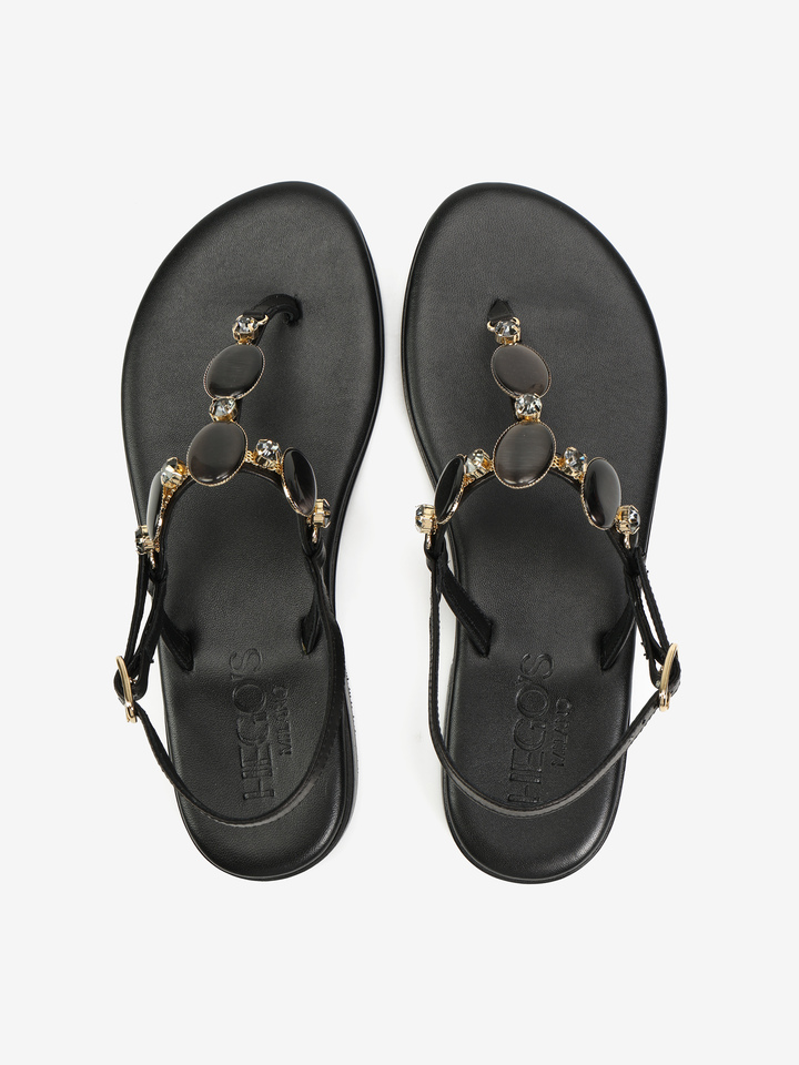 CZARNE SANDAŁY HEGO'S Milano